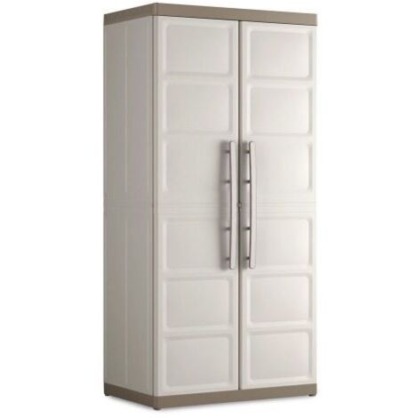 Armadio multiuso due ante quattro ripiani Beige EXCELLENCE 89x54xh182cm