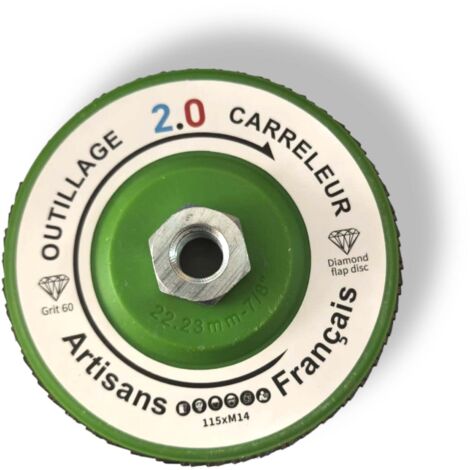 Kit 2 Mini Disques Diamant à Lamelles 50mm M14 - Grains 60 Et 120 Pour Finition Carrelage