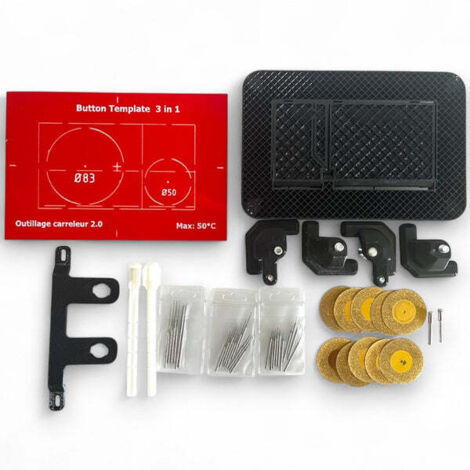 🔥Kit Plaque de déclenchement à Carreler Bâti Support Geb Sigma Eco - Gabarit Aimanté, Disques & Tiges Diamantées
