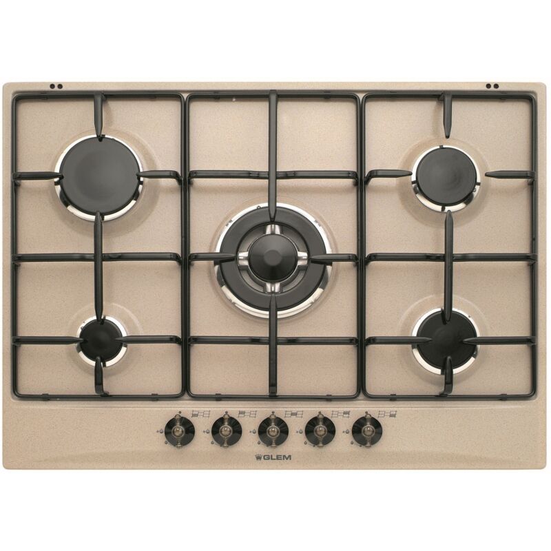 Piano De Cuisson Gaz Smeg SRV876AVOGH2 – 5 Zones, Avoine, Encastrable – Neuf