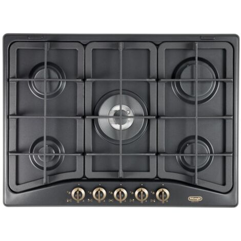 Table de cuisson à gaz encastrable 5 feux De'Longhi ANF 57 PRO Anthracite