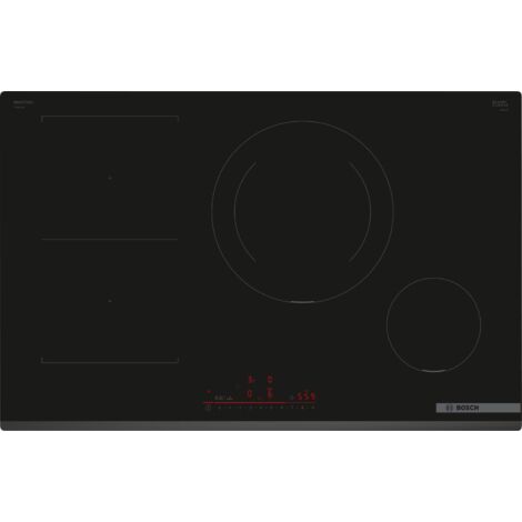 Bosch – Table de cuisson à induction 4 feux – Largeur 80 cm – Commande tactile avant – Puissance 7400 W – Home Connect