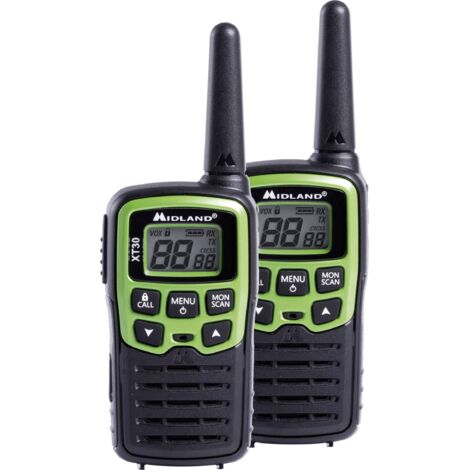 Talkie-walkie PMR446 Midland XT30 – Portée 6 km – Puissance 500 mW – Autonomie 5 heures – 16 canaux avec réduction du bruit