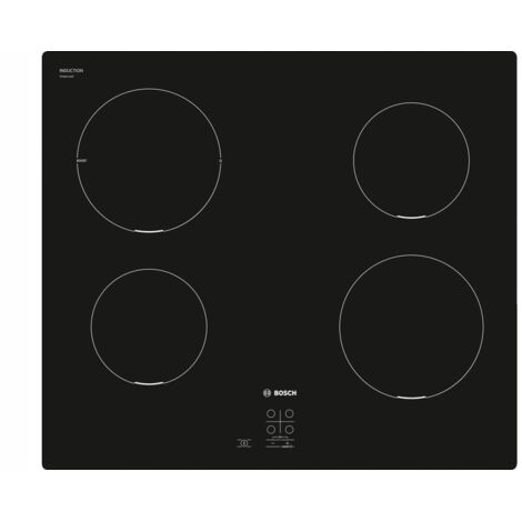 Bosch – Plaque à induction 4 foyers 60 cm – Noir – Commande tactile – Puissance 4600W – Pour comptoir