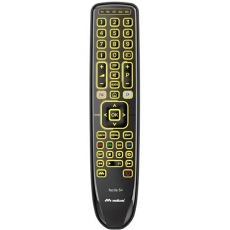 Meliconi Gumbody Facile 5+ télécommande DVD/Blu-ray, Système audio domestique, Système home cinema, Ciel, Barre de son, TV Appuyez sur les boutons (1/2)