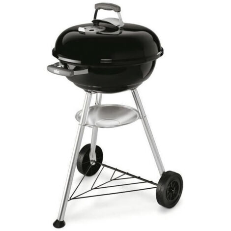 Barbecue à charbon WEBER Compact Kettle 47cm - Acier chromé - Noir