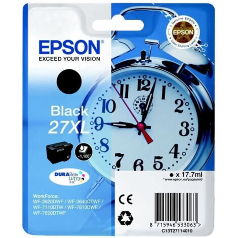 Epson Alarm clock Cartouche "Réveil" 27XL - Encre DURABrite Ultra N (1/3)