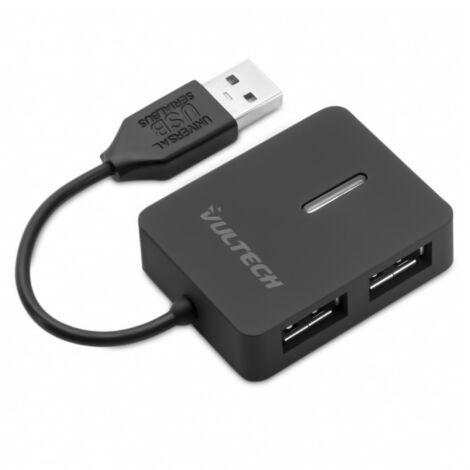 Vultech HU-04USB2 hub & concentrateur USB 2.0 480 Mbit/s Noir