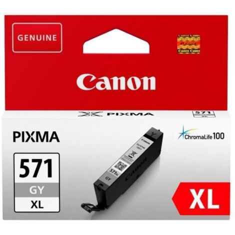 CANON Cartouche d'encre CLI-571GY XL grande capacité Gris (CLI571XL)