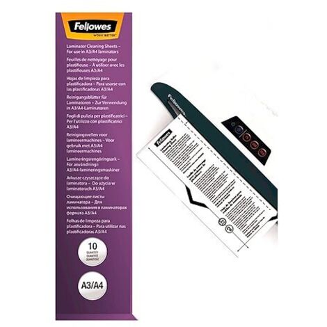 Petite papeterie de bureau FELLOWES FEUILLE DE NETTOYAGE POUR PLASTIFIEUSES X10 (1/3)