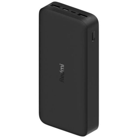 Xiaomi – Batterie externe 20000 mAh – Chargeur USB avec 2 ports – Compatible smartphones et tablettes – Design portable noir (1/4)