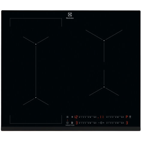 Electrolux – Table de cuisson à induction encastrable 60 cm CIL63443 – 4 feux – Fonction Bridge et Hob2Hood – Zones adaptatives pour casseroles grandes