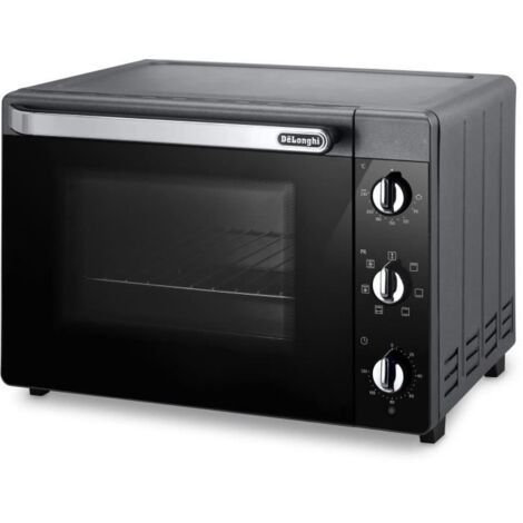 Delonghi – Mini-four chaleur tournante 40L – Tournebroche – 2000W – Double vitrage – Angles arrondis pour nettoyage facile (1/5)