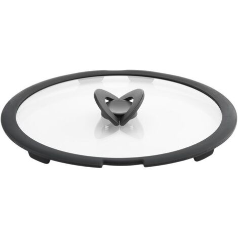 Lagostina Ingenio 010244060128 couvercle Rond Noir, Transparent