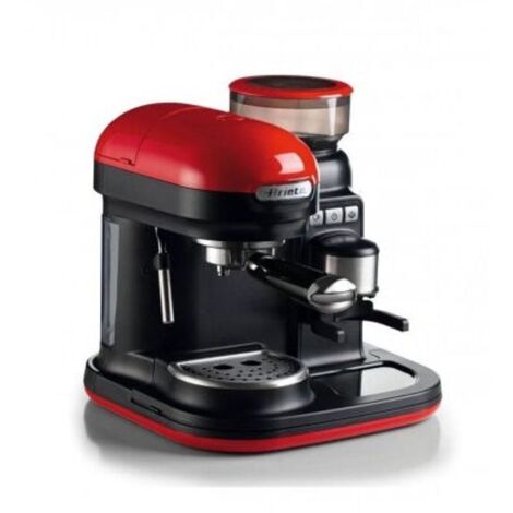 Cafetière à dosettes expresso 1080 W – Moulin intégré – Capacité 2 tasses – Couleur rouge noir – Ariete (1/5)