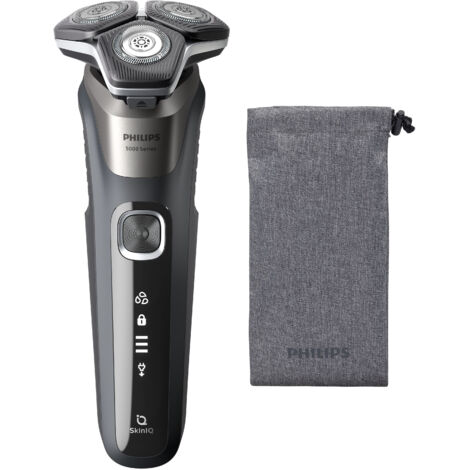 Philips – Rasoir électrique homme – Technologie SkinIQ – Têtes flexibles 360° – Lames SteelPrecision – Autonomie 60 minutes – Charge rapide 5 minutes