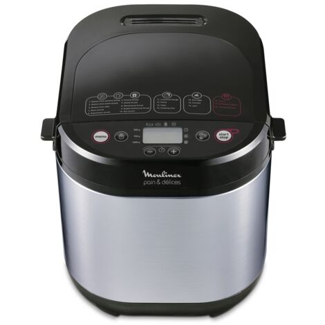 Moulinex – Machine à pain 650 W – 20 programmes automatiques – Cuve 1 kg en acier inoxydable – Pour pain, pizzas, yaourts - OW240E30