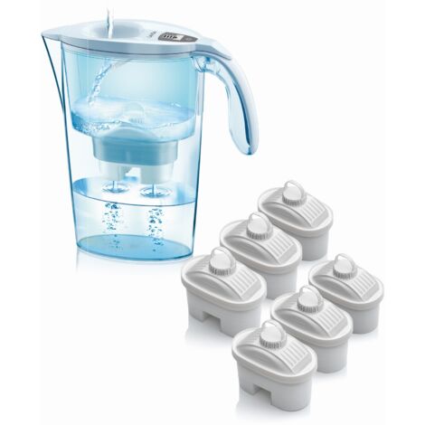 Laica J99601 filtre à eau Filtre à eau pour carafe 2,3 L Bleu, Translucide, Blanc