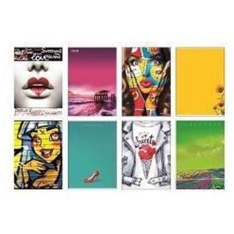 Folia 48349 Bloc Graffiti 20 Feuilles Assorties 270g/m² - 24 X 34 Cm