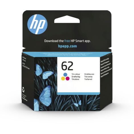 HP 62 cartouche d'encre trois couleurs authentique (1/5)