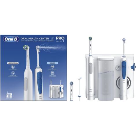 Oral-B Idropulsore Health Center Adulte Brosse à dents rotative oscillante Bleu, Blanc