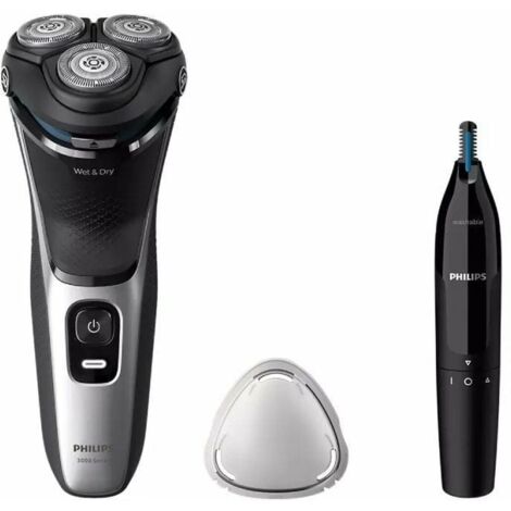 Philips S3143/02 rasoir pour homme Rasoir rotatif Tondeuse Noir, Argent