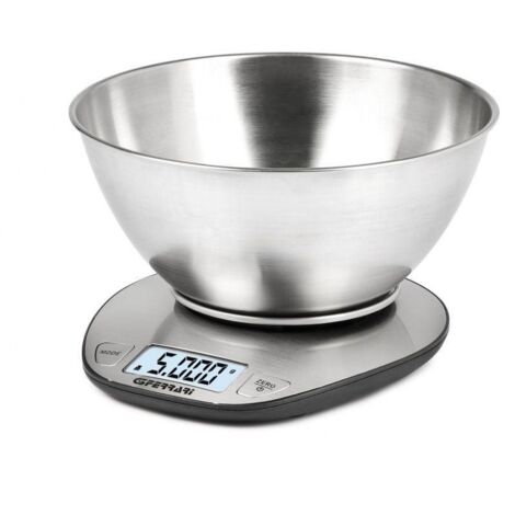 G3 Ferrari G20062 escabeaux de cuisine Acier inoxydable Comptoir Rond Balance de ménage électronique