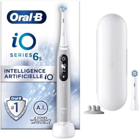 Oral-B iO 6S Adulte Brosse à dents vibrante Gris, Blanc