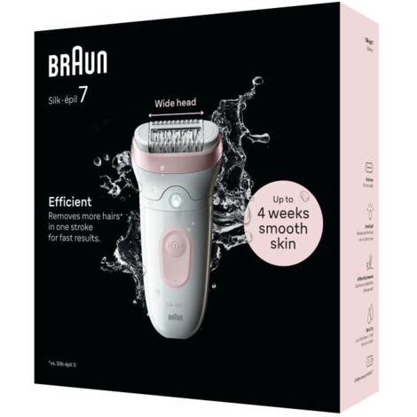 Braun Silk-épil 7 7-000 Rose, Blanc