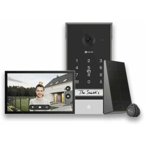 Ezviz – Interphone vidéo 7 pouces 2K – Angle de vision 170° – Wi-Fi 2.4 GHz – Batterie amovible – Support audio intégré