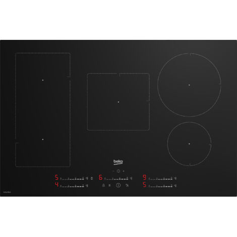 Beko – Table de cuisson à induction 80 cm 5 foyers HII85720UFT – Puissance 7400W – Commande tactile – Ventilation intelligente HobToHood