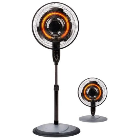 Appareil de chauffage électrique VESA05 – Radiateur à inertie 2000 W – Fibre de carbone – Pour intérieur – Oscillation 70° – DCG (1/2)