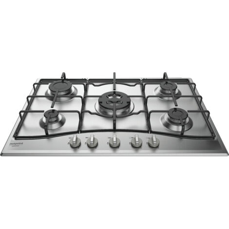 Hotpoint Ariston – Plaque de cuisson intégrée 75 cm gaz 5 foyers – Acier inoxydable – Commande rotative devant – Puissance 9250 W (1/5)