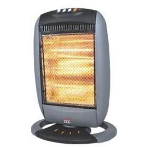 DCG Eltronic SA9223 appareil de chauffage Noir, Gris 1200 W Chauffage d'appoint électrique halogène