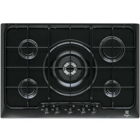 Table de cuisson Electrolux PN750UV Noir Encastrable Gaz 5 Brûleurs