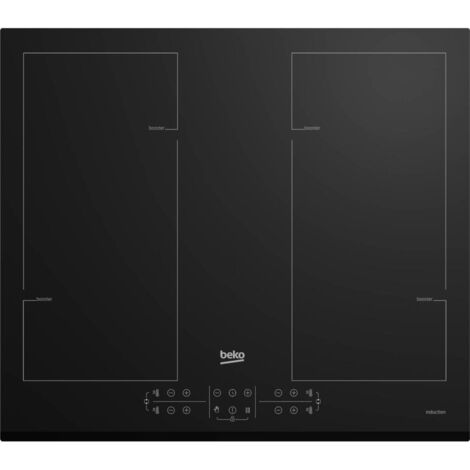 Beko – Table de cuisson à induction 60cm 4 feux 7200W noir – Surface vitrocéramique – Commande tactile – HII64206F2MT