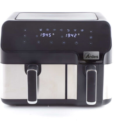Friteuse à air chaud double Ardes ARFRYA03D 9 L Indépendante Noir Acier inoxydable (1/5)
