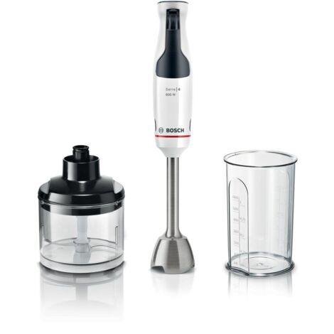 Bosch Haushalt MSM4W220 Mixeur plongeant 600 W avec blender, avec verre doseur, avec embout hâchoir, sans BPA blanc, gris C273222