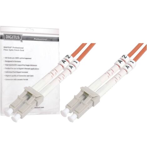 Câble de raccordement FO Digitus DK-2533-02/3 [1x LC mâle - 1x LC mâle] 50/125 µ Multimode OM3 2.00 m X43827 (1/4)