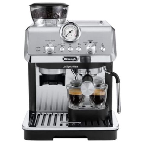 Delonghi – Cafetière expresso broyeur 1400W – 2 tasses – Technologie My Latte Art – Buse vapeur semi-pro – EC9155MB