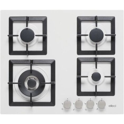 Elleci Plano 60 TCL Blanc Encastrable 60 cm Gaz 4 Brûleurs (1/2)