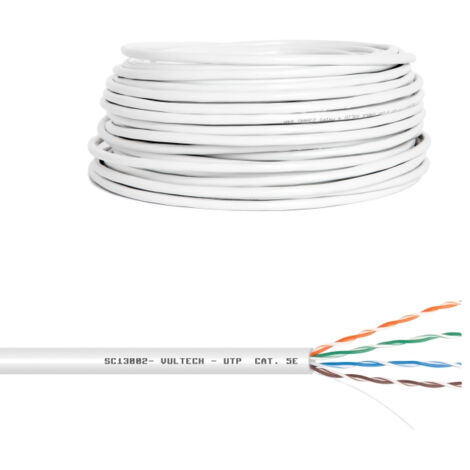 Vultech SC13002-50 câble de réseau Blanc 50 m Cat5e U/UTP (UTP)
