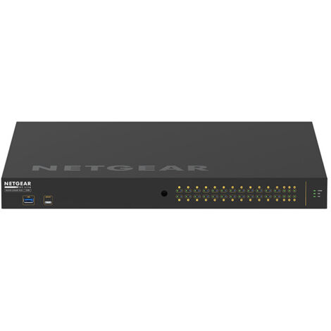 NETGEAR M4250-26G4XF-PoE+ Géré L2/L3 Gigabit Ethernet (10/100/1000) Connexion Ethernet, supportant l'alimentation via ce port (PoE) 1U Noir (1/5)