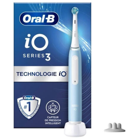Oral-B iO 3 Adulte Brosse à dents vibrante Bleu clair (1/5)