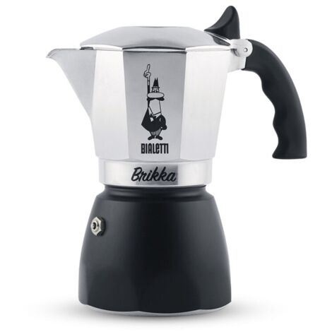 Cafetière italienne à moka 0,1 L – Acier inoxydable noir – Pour expresso riche et crémeux – 1 tasse – Bialetti