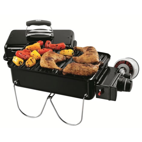 Weber – Barbecue portable à gaz 2,1 kW – Surface de cuisson 41 x 25 cm – Brûleur en acier inoxydable – 1141056 (1/10)