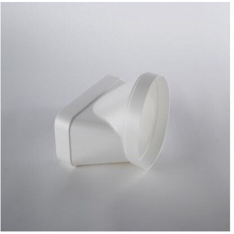 Elica – Raccord horizontal circulaire à rectangulaire pour hotte NIKOLATESLA en plastique blanc – Dimensions 150mm – KIT0121008