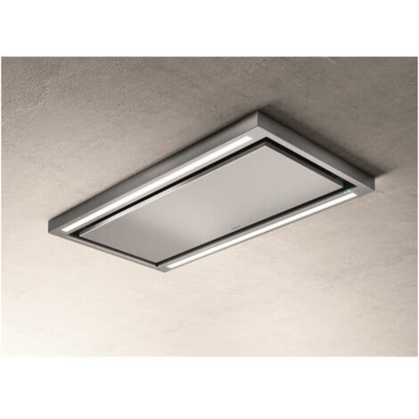 Elica – Hotte plafond Cloud Seven IX/A/90 – Débit d'air 225 à 770 m³/h – Niveau sonore 46 à 71 dB – Éclairage LED 2 x 7W - CLOUDSEVENIXA90