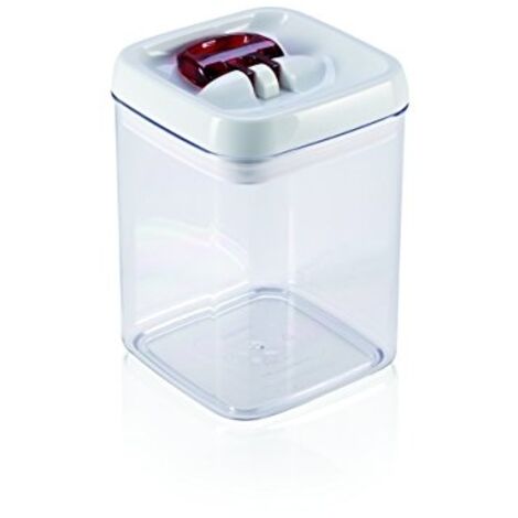 Leifheit 31211 Contenant Fresh and Easy 1,6 L Carré Blanc Transparent (1/2)