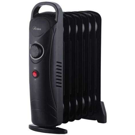 Radiateur à bain d'huile Ardes AR4R07M2 OILO MINI 2, 7 éléments chauffants, 600 W, noir (1/2)